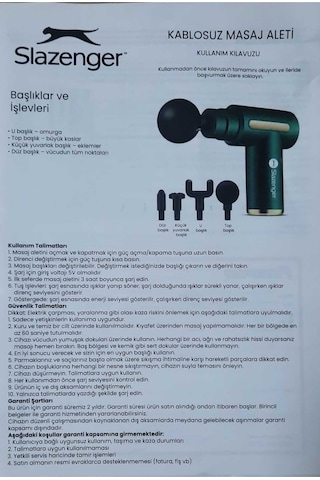 Slazenger Masaj Aleti Yeşil
