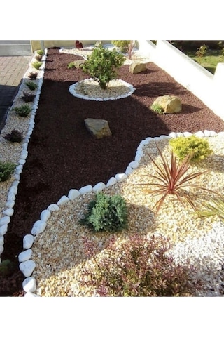 Ekodoğa Dolomit Taş 25 Kg 6-10 Cm Beyaz Dolomit Taş Saksı Dibi Dekoratif Taş Bahçe Süsleme Taşı Peyzaj Taşı