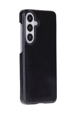 Plm Galaxy S26 İçin, Hakiki Deri, El Yapımı Kılıf, İç Yüzeyi Kadife, Kömür Siyahı Kahverengi