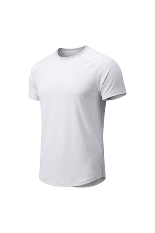 Genius Store Erkek Spor Tişört Fitness Antrenman Tişörtü Oval Kesim Likralı Süprem Reglan Kol Oval-t22 Beyaz