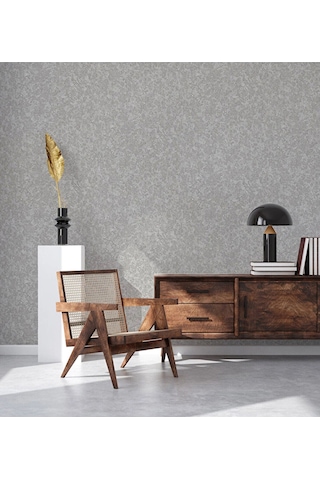 Adawall Muse Koleksiyonu- 25103-3 Gri Dokulu Modern Duvar Kağıdı 1.06x15.6m, 16.5m²