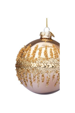 Yılbaşı Topu Kar Kaplamalı 8cm