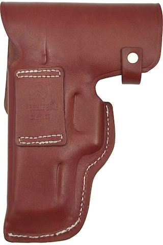 Glock 19 Uyumlu Kapalı Askeri Tip Kapaklı Kahverengi Silah Kılıfı