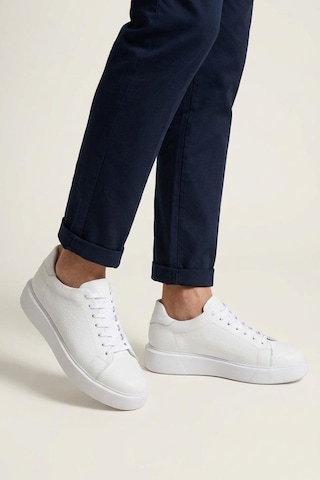 Papuçcity Babucci 110 Hakiki Deri Erkek Sneakers Spor Ayakkabı Beyaz