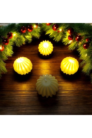 Vıp Kalite Led Işıklı Mum 6 Adet Yılbaşı Noel Mumu Pilli Gün Işığı Mum 6 Yılbaşı Mumu Süsleri Gün Işığı