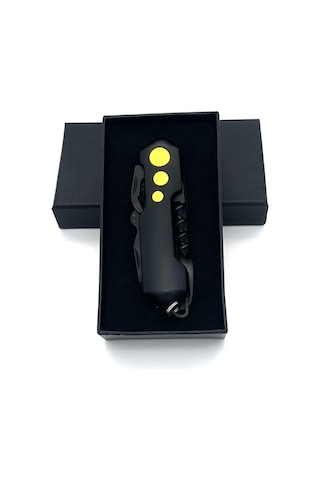 Valkyrie 14 Fonksiyonlu Outdoor Kamp Multifonksiyonel Kutulu Cep Çakısı Sarı Siyah Sarı - Siyah