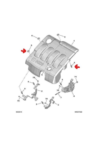 Peugeot Partner 406 607 Motor Üst Kapak Sabitleme Pimi +somunu