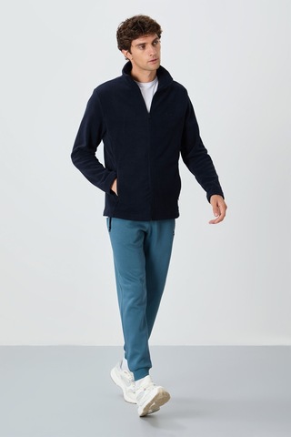 Air Jones Tommy Life Hardy Lacivert Standart Kalıp Polar Erkek Sweatshirt - 88299 Lacivert