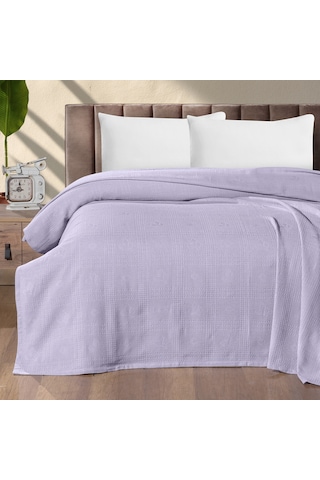 Maxstyle Çift Kişilik %100 Pamuk Pike Lila 200x220 Cm Renkli