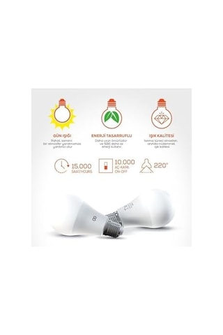 10'lu Led Ampul 5w Gün Işığı E27 4000k 220-240v
