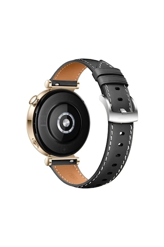 Huawei Watch Gt4 41mm İle Uyumlu Gümüş Metal Tokalı Deri Zarif Şık Kordon