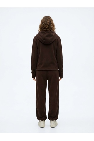 Ltb Regular Fit Fermuarlı Polar Kahverengi Sweatshırt