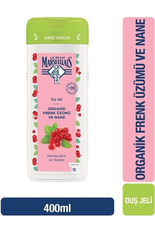 Le Petit Marseillais Organik Frenk Üzümü ve Nane Duş Jeli 400 ML