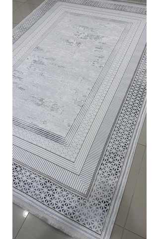 Safyün Halı Kadife Kf463 Gri 200 X 290 Renkli