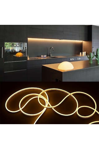 Neon Esnek Şerit Led Tak Çalıştır Kumandalı-dimmer-gün Işığı 1mt