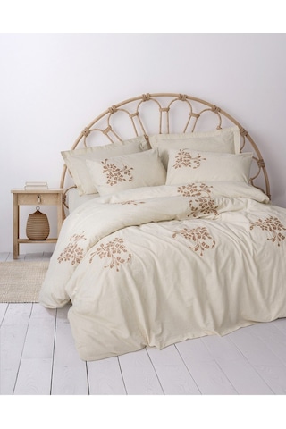 Cotton Box 1570/2-cb Cotton Keten Ck Nevresım Takımı Kanelı Bej
