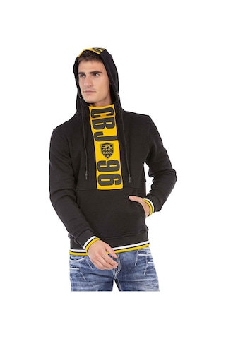 Cipo & Baxx CL478 Kanguru Cep Siyah Sweatshirt Siyah
