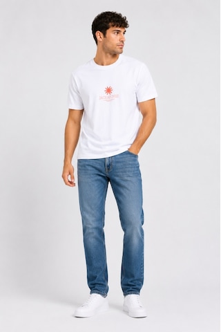 Jack & Jones Jorhyeres Tee Ss Crew Neck Fst Beyaz