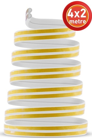 4x2=8 Mt Telvesse Kapı Pencere Su Soğuk Geçirmez İzolasyon Bandı Yalıtım Fitili (Beyaz)