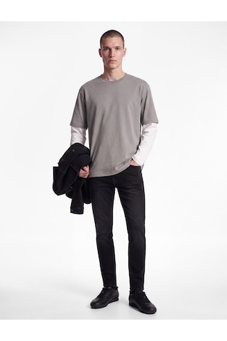Koton Normal Bel Pamuklu Cepli Skinny Fit Jean Pantolon - Michael Jean Siyah 7wam40313nd