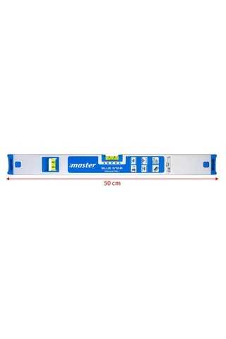 Master 506891 Blue Star Mıknatıslı Su Terazisi 50 Cm