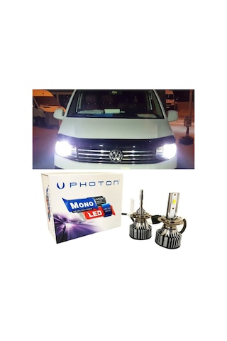 Vw Transporter T7 Led Xenon Uzun + Kısa Far Ampulü H4 Mono Yeni Seri Beyaz