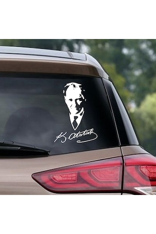 Mustafa Kemal Atatürk Imzalı Sticker Atatürk Sticker Oto Sticker (244552926)