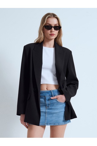 Dilvin 60801 Blazer Ceket-siyah