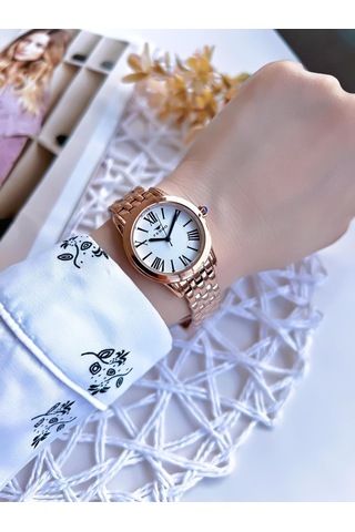Ferro Rose Gold Renk 3 Atm Suya Dayanıklı Çelik Kordon Özel Tasarım Kadın Kol Saati Bf2720awt