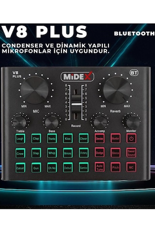 Midex Gmx-1 Record Set Condenser Mikrofon Ses Kartı Canlı Yayın