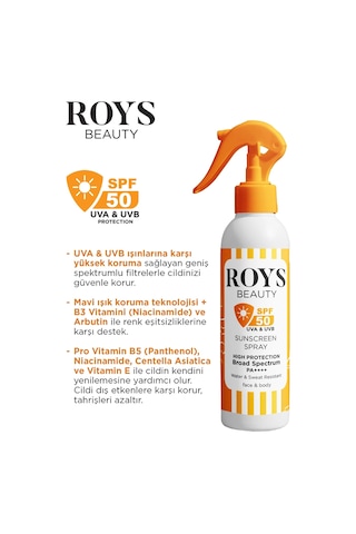 Roys Beauty Güneş Sprey 50 Spf 200 Ml