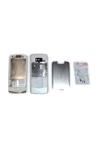 Nokia N700 Kasa Kapak Tuş Takımı N700 Uyumlu Beyaz Renk Orta Kasa