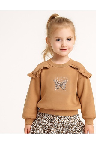 Overdo Kids Kız 5-8 Yaş Taş Baskılı Sweat Çok Renkli