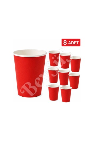 Parti Kağıt Bardak 8li Kırmızı Diğer
