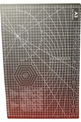 Kesim Matı Kesim Altlığı A3 Siyah Renkli A3 45x30 3cm Çift Taraf