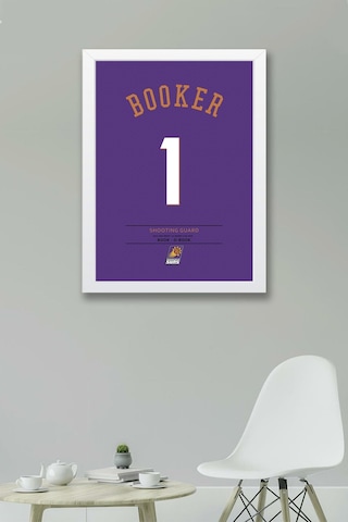 Devin Booker Forma Çerçeveli Tablo - Nba Phoenix Suns Jersey