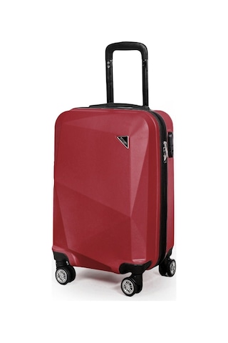 Polo&Sky Elmas Model Vişne Renk Kabin Boy Valiz Bavul Vişne