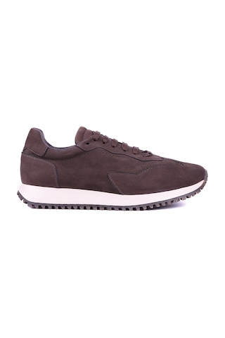Shoetyle - Hakiki Nubuk Deri Kahverengi Erkek Sneaker - 666-02-18-1455 Kahve Rengi