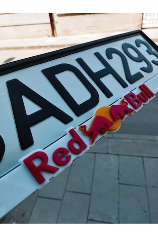 PLAKALIK RED BULL 3D MODEL TAKMATİK PLEKSİ LAZER KESİM (ÇİFT)