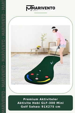 Premium Aktiviteler Aktivite Hobi Glf-300 Mini Golf Sahası 91x275 Cm Çok Renkli