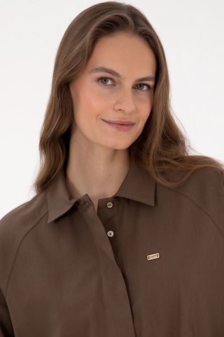 U.s. Polo Assn. Kadın Kahverengi Gömlek Desenli 50316399-vr029 Kahverengi