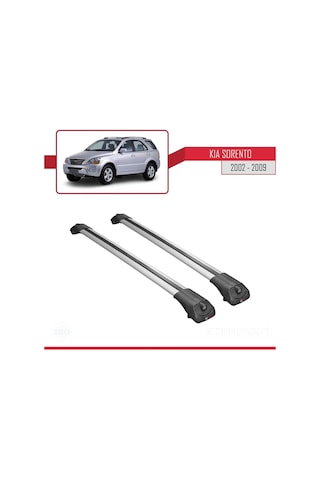 Kia Sorento 2002-2009 Arası İle Uyumlu Ace-1 Ara Atkı Tavan Barı Gri