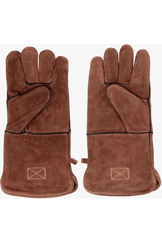 Snow Peak Fire Side Gloves, Deri Isı Ve Kıvılcım Korumalı Uzun Kamp Eldiveni Kahverengi