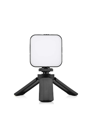 Mini Tripod, Telefon Tutucu, Kumanda Ve Puluz Pu529b 64 Led Light 5 Watt Işık Masaüstü Vlog Canlı Yayın, Selfie Vb