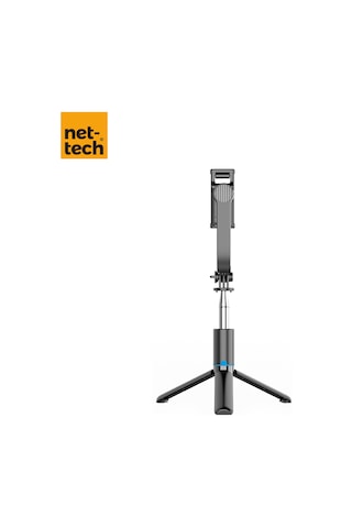 Nettech Nt-mt06 Taşınabilir Selfie Çubuk Bluetooth Selfie Çubuğu - Siyah -