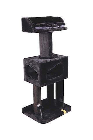 M-pets Panther Premium Hotel Tırmalama Tahtalı Kedi Ağacı Siyah 60x50x130 Cm 244-54017.01