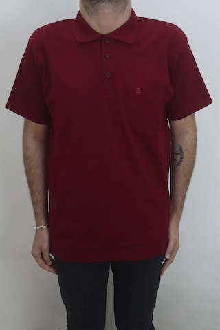 Dmctekstil Erkek Düz Klasik Kesim Rahat Kalıp Tek Cepli Polo Yaka Tişört Bordo