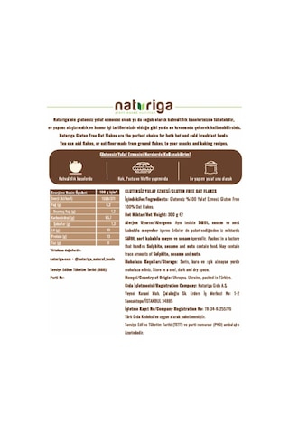 Naturiga Glutensiz Yulaf Ezmesi 300gr-3536