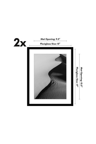 13x17 Poster Çerçevesi 2 İnç Siyah Set - Mat İle 10x14 Resim Çerçevesi Veya 13x17 Mat Olmayan Çerçeve Olarak Kullanın - Yatay Veya Dikey Ekran İçin Pleksiglas Kapaklı Kolaj Resim