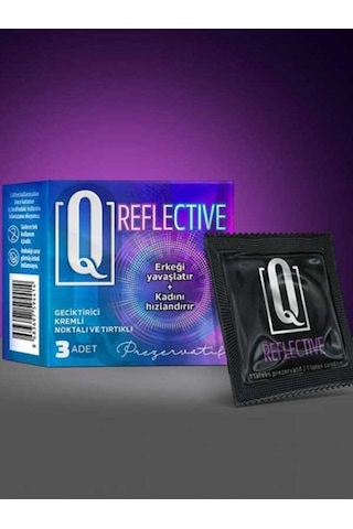 Q Reflective Kremli Tırtıklı Prezervatif 3'lü Q Reflective Kremli Tırtıklı Prezervatif 3'lü